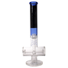 MAV Glass - Inline Shower Head Hammer Bong in Blue, 17" Tall, 14mm Female Joint, Front View