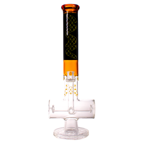 MAV Glass - Inline Shower Head Hammer Bong in Gold Variant - Front View