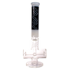 MAV Glass - White Inline Shower Head Hammer Bong with Glass Accents - Front View