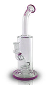MAV Glass - Pink Matrix Perc Dab Rig with Heavy Wall Design and Hammer Head Percolator - Front View