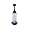 MAV Glass - Mini Bent Neck Bong with Honeycomb Perc, Black Variant, 9" Height, Front View