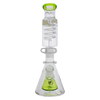 MAV Glass - Mini Pyramid Freezable Coil Bong with Slitted Percolator, Front View