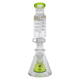 MAV Glass - Mini Pyramid Freezable Coil Bong with Slitted Percolator, Front View