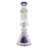 MAV Glass - Mini Pyramid Freezable Coil Beaker Bong in Purple, Front View
