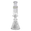 MAV Glass - Mini Pyramid Freezable Coil Bong, White Variant, Front View on Seamless White