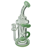 MAV Glass Maverick Pch Recycler Dab Rig in Seafoam with Vortex Percolator and Glass on Glass Joint