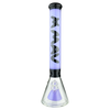 MAV Glass 18'' Pyramid Beaker Bong in Purple with Slitted Pyramid Percolator - Front View