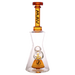 MAV Glass - Amber Pyramid Hourglass Bong with Slitted Pyramid Percolator - Front View