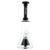 MAV Glass - Pyramid Hourglass Bong with Slitted Pyramid Percolator, 18-19mm Joint, Front View, Black Variant