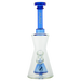 MAV Glass - Ink Blue Pyramid Hourglass Bong with Slitted Pyramid Percolator - Front View