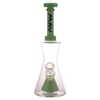 MAV Glass - Seafoam Pyramid Hourglass Bong with Slitted Pyramid Percolator - Front View
