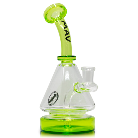 MAV Glass - Pyramid Beaker Dab Rig with Glass on Glass Joint, 8" Height, Front View