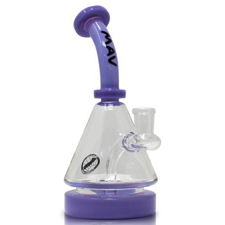 MAV Glass Maverick Glass - Pyramid Beaker Dab Rig in Purple with Glass on Glass Joint