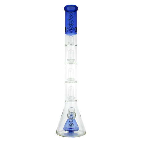 MAV Glass - Blue Pyramid to UFO Beaker Bong with 18-19mm Joint Front View