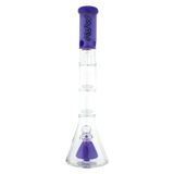 MAV Glass - Purple Pyramid to UFO Beaker Bong with 18-19mm Joint Size, Front View