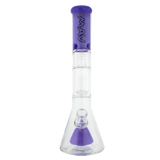MAV Glass - Purple Pyramid to UFO Beaker Bong, Front View with 18-19mm Joint Size