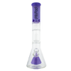 MAV Glass - Purple Pyramid to UFO Beaker Bong, Front View with 18-19mm Joint Size