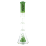 MAV Glass - Pyramid to UFO Beaker Bong in Seafoam, Front View with 18-19mm Joint