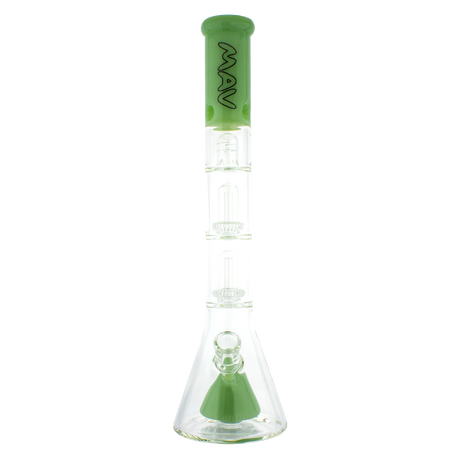 MAV Glass - Pyramid to UFO Beaker Bong in Seafoam, Front View with 18-19mm Joint