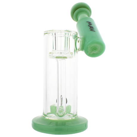 MAV Glass - Seafoam Slitted Puck Sidecar Rig with Showerhead Percolator - Front View