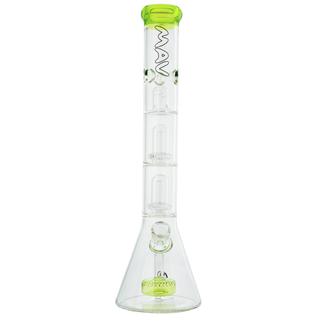 MAV Glass - Slitted Puck to UFO Beaker Bong in Ooze with 18-19mm Joint - Front View