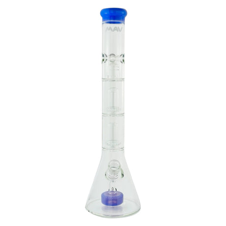 MAV Glass - Slitted Puck to UFO Beaker Bong in Purple, Front View, 18-19mm Joint