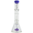 MAV Glass - Slitted Puck to UFO Beaker Bong in Purple, Front View with 18-19mm Joint