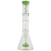 MAV Glass - Slitted Puck to UFO Beaker Bong in Seafoam, Front View with 18-19mm Joint