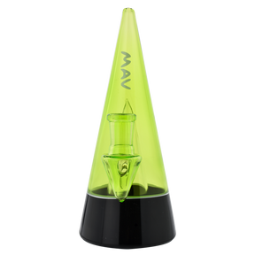 MAV Glass - The Beacon 2.0 Bong in Black/Ooze, Front View with Glass on Glass Joint