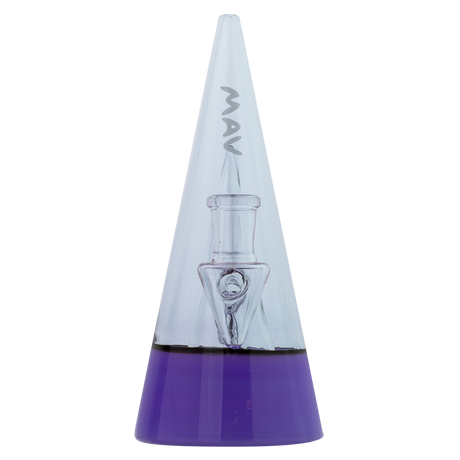 MAV Glass - The Beacon 2.0 Beaker Bong in Purple, Front View, 7" Height, 14mm Female Joint