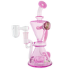 MAV Glass - The Beverly Subtl Collab Pink Hourglass Recycler Dab Rig Front View
