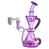 MAV Glass - Purple Beverly Subtl Collab Hourglass Recycler Dab Rig, Front View