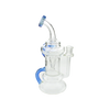 MAV Glass - The Big Bear Recycler Dab Rig in Blue with Honeycomb Percolator - Front View