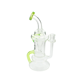MAV Glass - The Big Bear Recycler Dab Rig with Honeycomb Percolator - Side View
