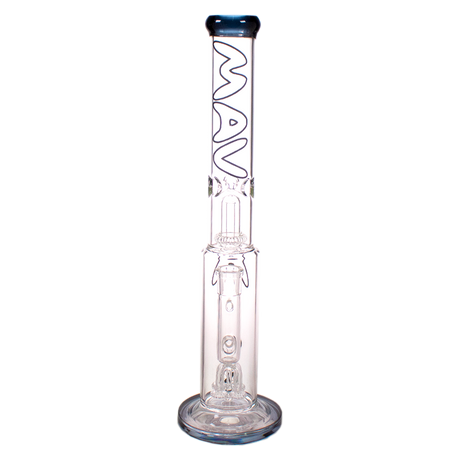 MAV Glass - The Cascade 18'' Ink Blue Variant, Front View with Clear Glass and Blue Accents
