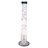 MAV Glass - The Cascade 18'' Ink Blue Variant, Front View with Clear Glass and Blue Accents