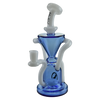 MAV Glass - The Humboldt Dab Rig in Blue & White with Vortex Percolator - Front View