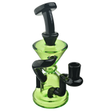 MAV Glass - The Humboldt Mini Dab Rig in Ooze, with Vortex Percolator, front view on white