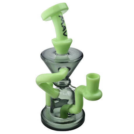 MAV Glass - The Humboldt Mini Dab Rig in Slime/Smoke with Cyclone Percolator - Front View