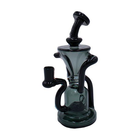 MAV Glass - The Humboldt Dab Rig in Smoke and Black with Vortex Percolator - Side View