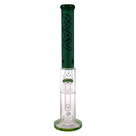 MAV Glass - The Laguna 20" Bong in Forest Green with Glass on Glass Joint and Percolator