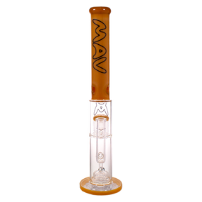 MAV Glass - The Laguna 20" Bong in Orange with Glass on Glass Joint and Percolator - Front View