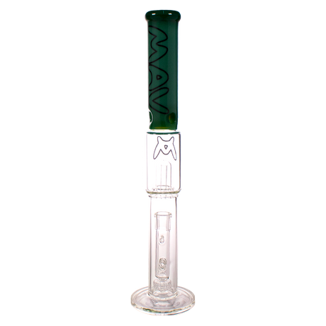 MAV Glass - The Mammoth 19" Bong in Forest Green with Clear Base and Ice Notches