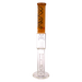 MAV Glass - The Mammoth 19'' Bong in Orange, Front View, with Clear Glass Base and MAV Logo