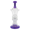 MAV Glass Ojai Barrel Recycler Dab Rig in Purple with Cyclone Percolator - Front View