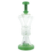 MAV Glass - The Ojai Barrel Slitted Puck Recycler in Seafoam, Front View, 11" with Vortex Percolator