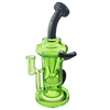 MAV Glass - The Sonoma Recycler Bong in Ooze Green with Vortex Percolator - Front View