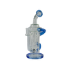 MAV Glass - The Sonoma Recycler Bong in Blue with Vortex Percolator - Front View