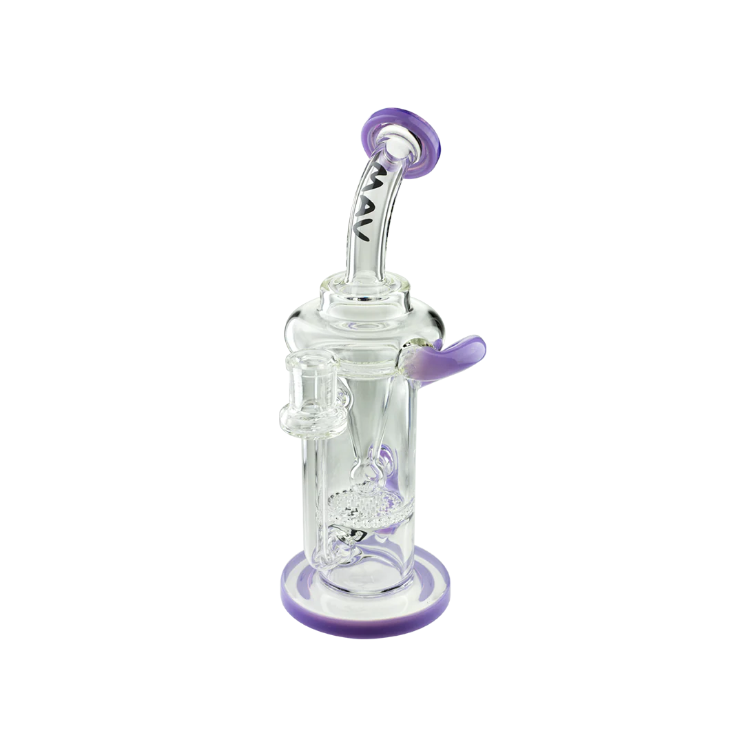 MAV Glass - The Sonoma Recycler Bong in Purple with Vortex Percolator - Front View