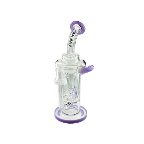 MAV Glass - The Sonoma Recycler Bong in Purple with Vortex Percolator - Front View